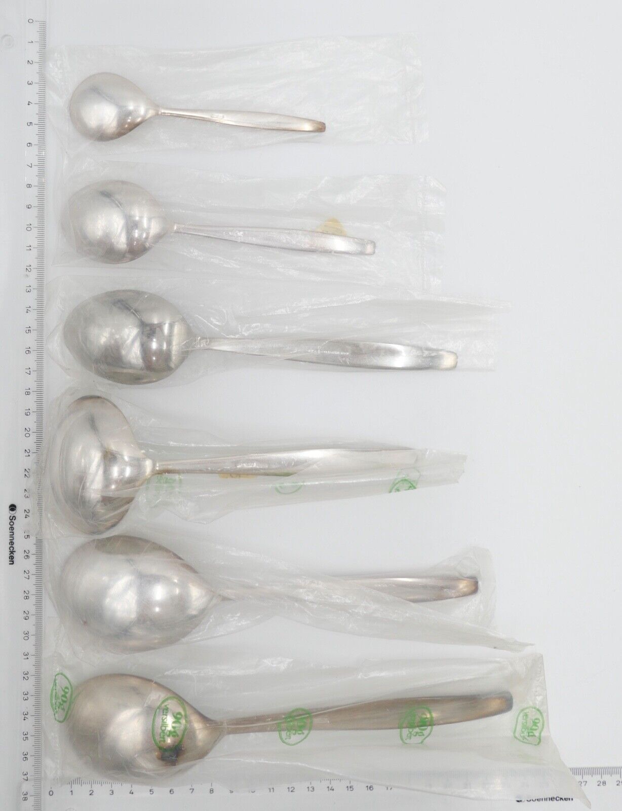 NEU - BSF RAUHREIF 90 Silber 36 Teile Besteck Löffel Gabel Messer Tortenheber - Antikhandel-Stuttgart