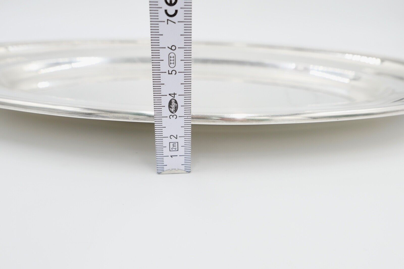 Tablett Servierplatte " Gebr. Hepp " 45x28 cm versilbert Monogramm FC CF - Antikhandel-Stuttgart