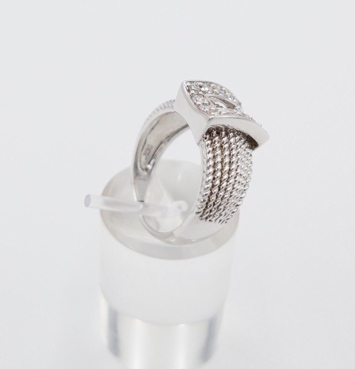 Seltener Silber Ring 925 mit Zirkonia silver größe 57 - Antikhandel-Stuttgart