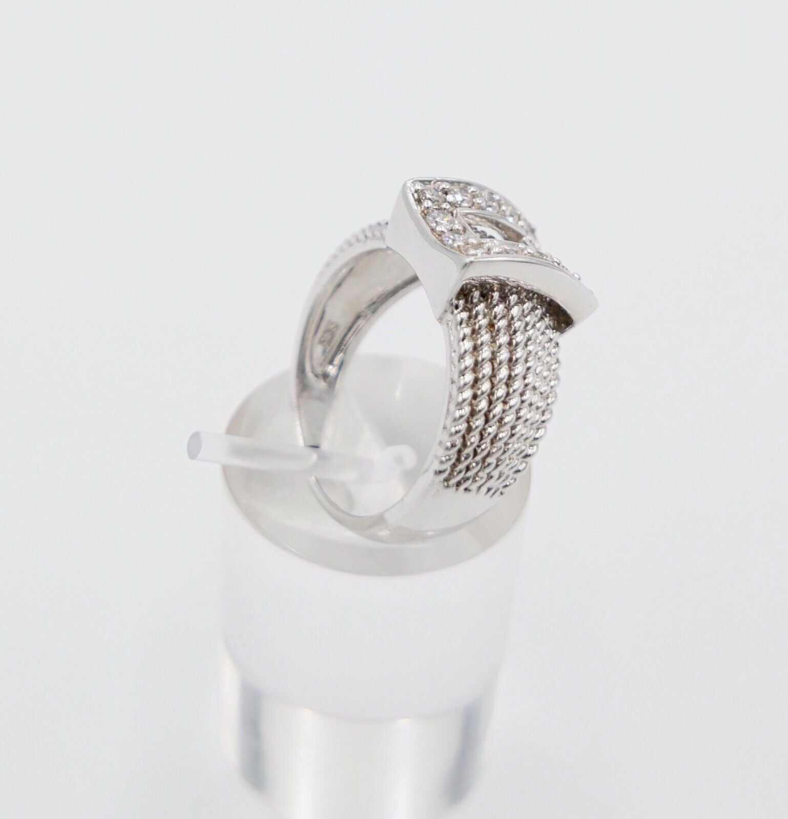 Seltener Silber Ring 925 mit Zirkonia silver größe 57 - Antikhandel-Stuttgart