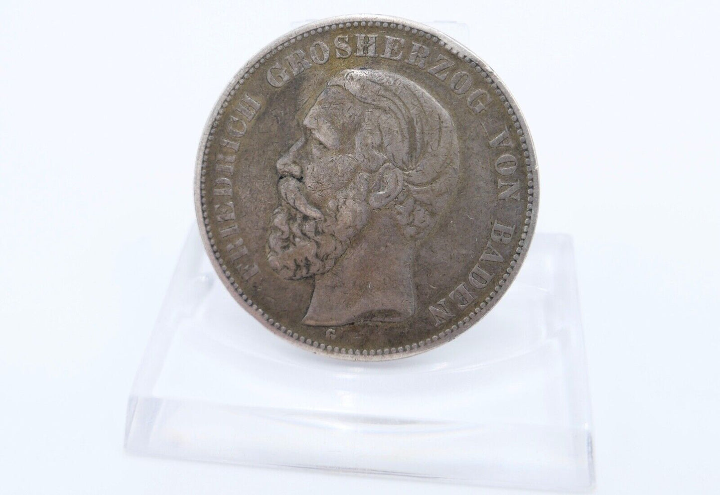 5 Mark 1876 G Jäger J.27 Baden Großherzog Friedrich ss-vz - Antikhandel-Stuttgart