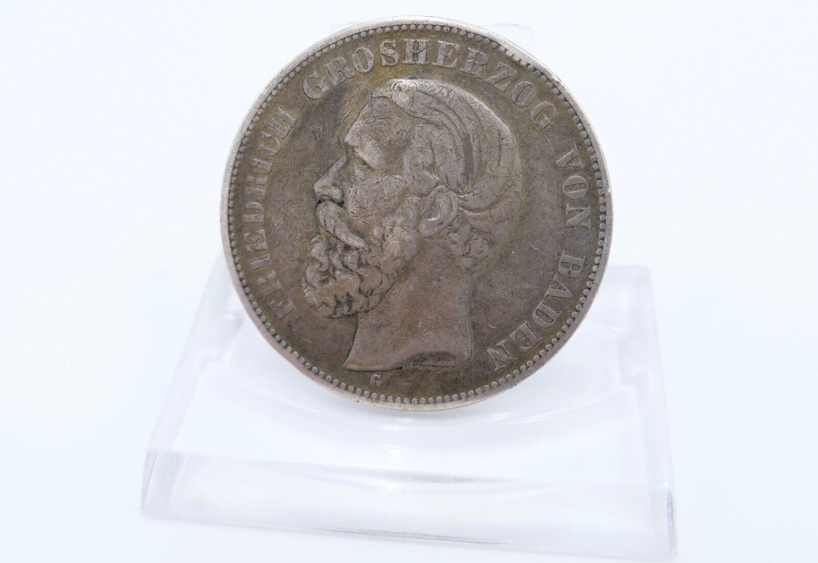 5 Mark 1876 G Jäger J.27 Baden Großherzog Friedrich ss-vz - Antikhandel-Stuttgart