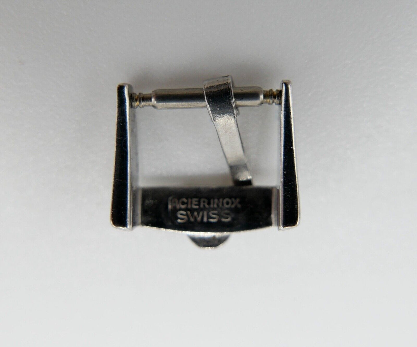 ORIGINAL alte OMEGA Dornschließe EDELSTAHL Armbanduhr 10mm CLASP BUCKLE - Antikhandel-Stuttgart