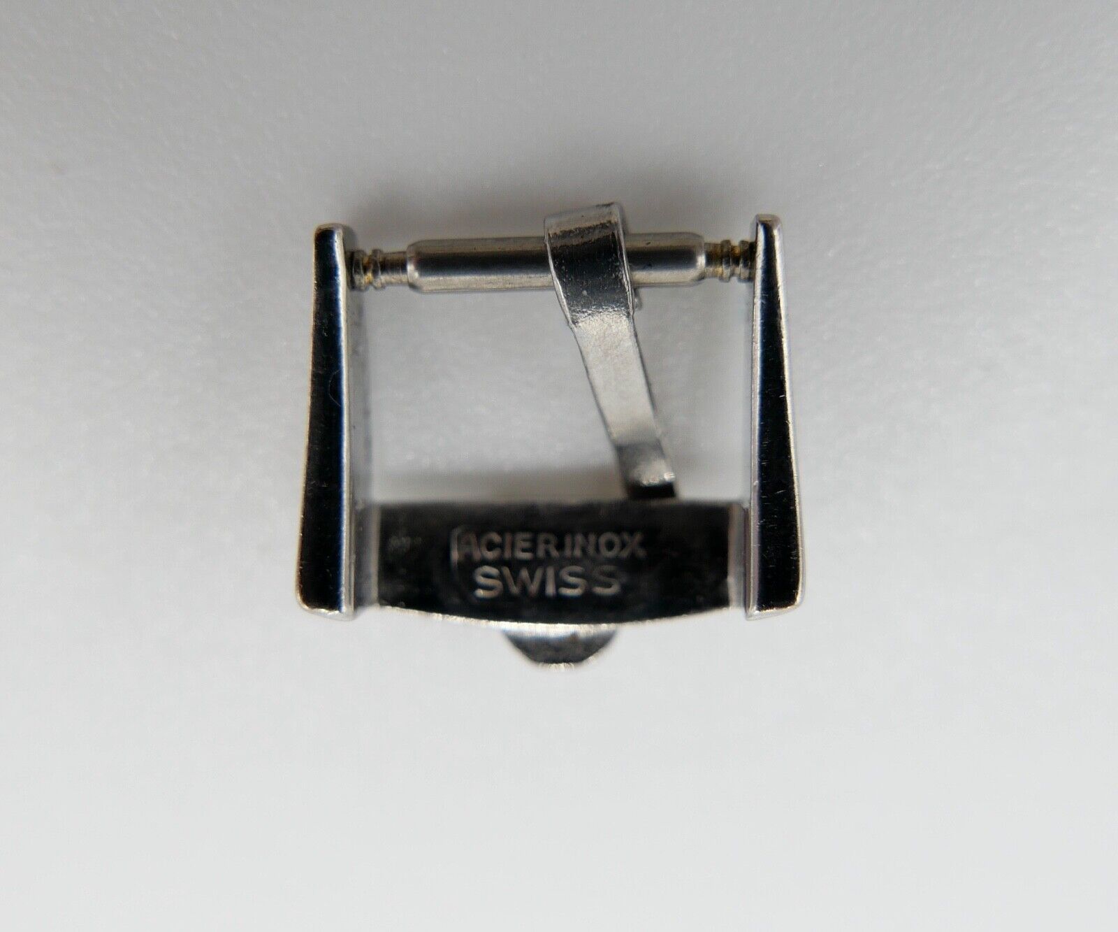 ORIGINAL alte OMEGA Dornschließe EDELSTAHL Armbanduhr 10mm CLASP BUCKLE - Antikhandel-Stuttgart