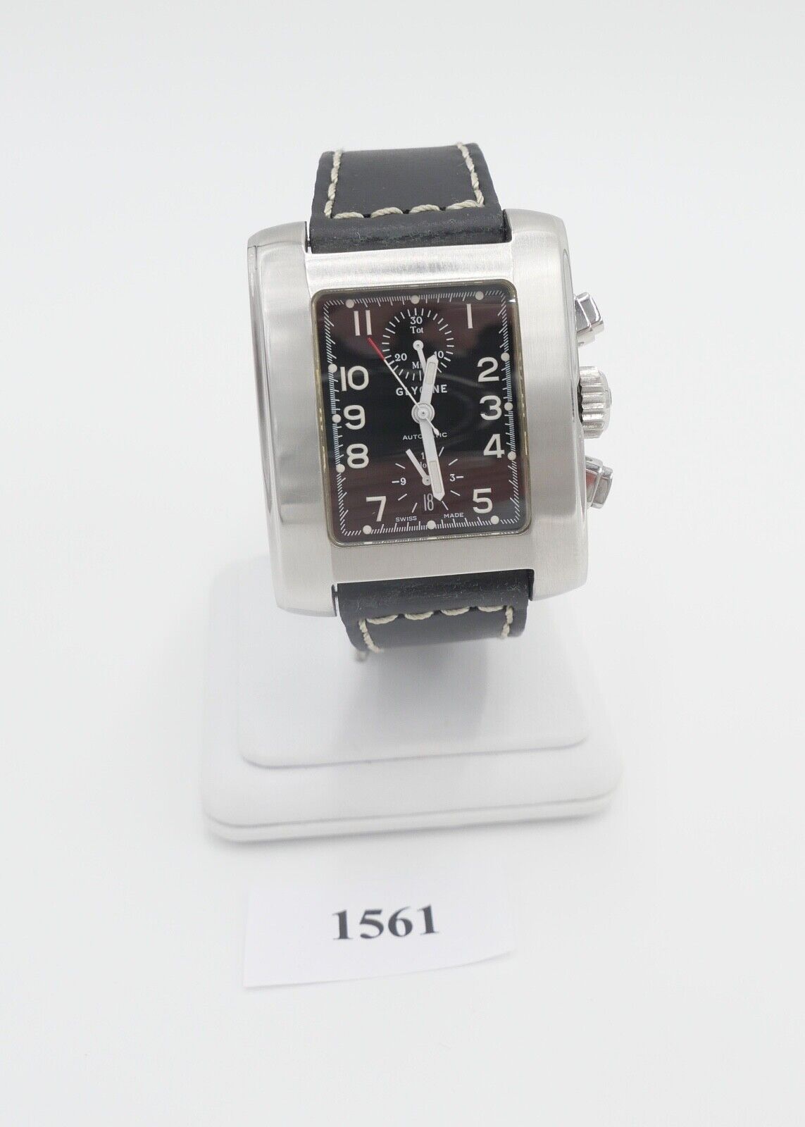 Glycine Le Grand Carré Automatik Chronograph 49x39 mm Ref. 3810 Cal. 7750 Stahl - Antikhandel-Stuttgart