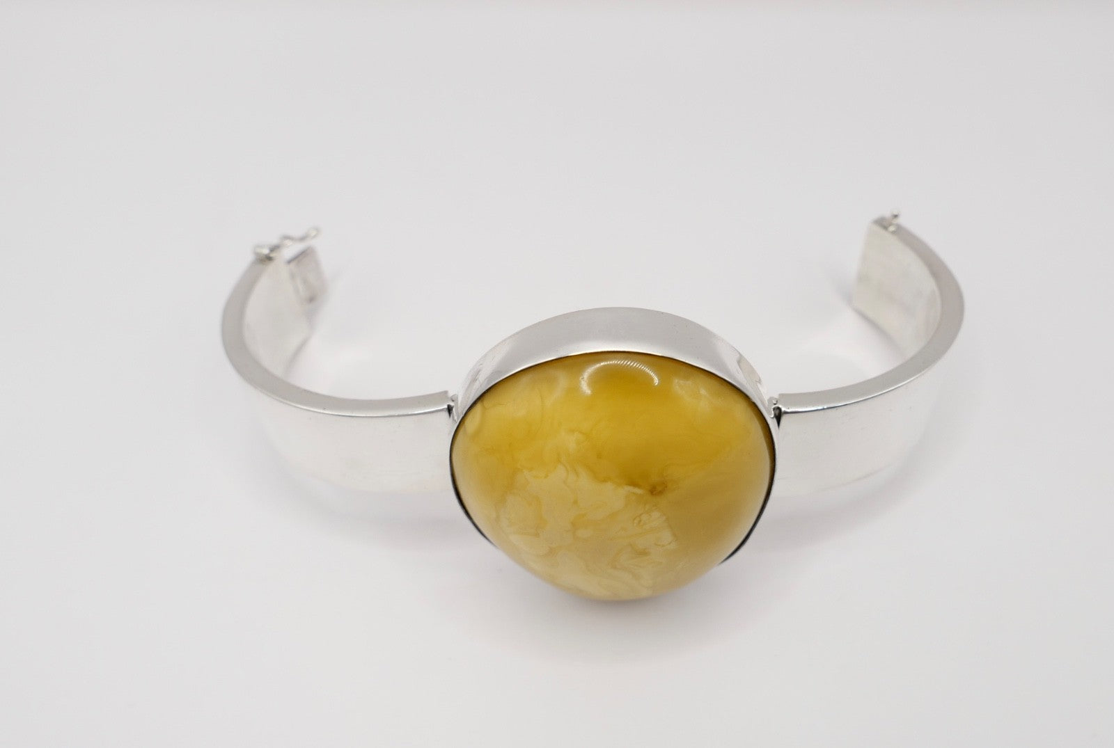 Großes Designer PU 925 Silber Bernstein Armband Armreif Danzig Gdansk Polen