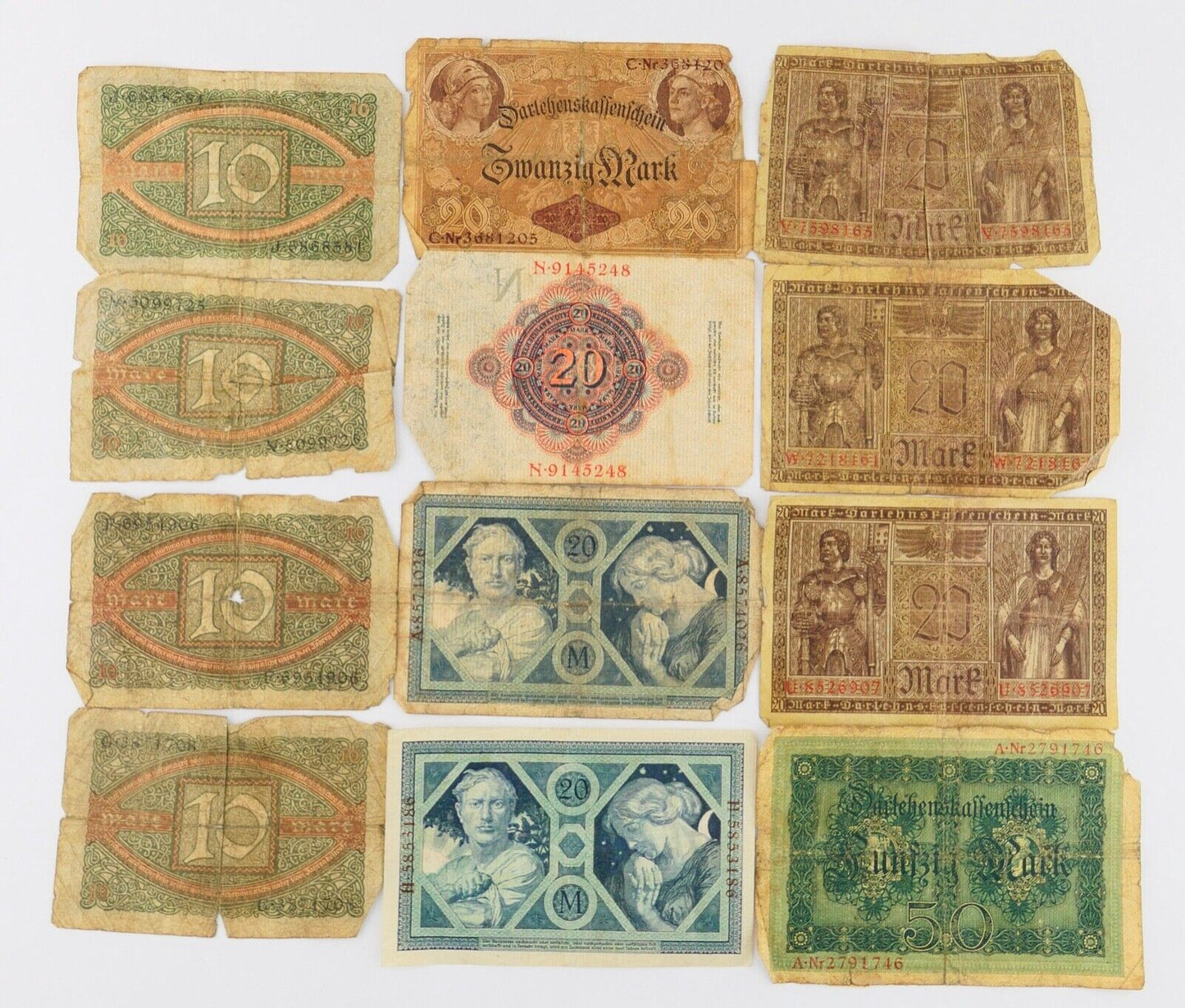 53 Scheine Inflation Posten Konvolut Geldscheine RO. Banknoten Mark Dinar - Antikhandel-Stuttgart