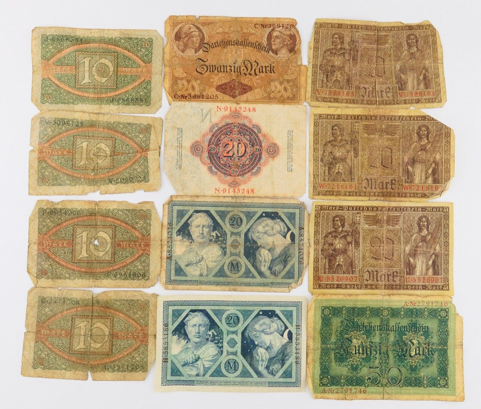 53 Scheine Inflation Posten Konvolut Geldscheine RO. Banknoten Mark Dinar - Antikhandel-Stuttgart