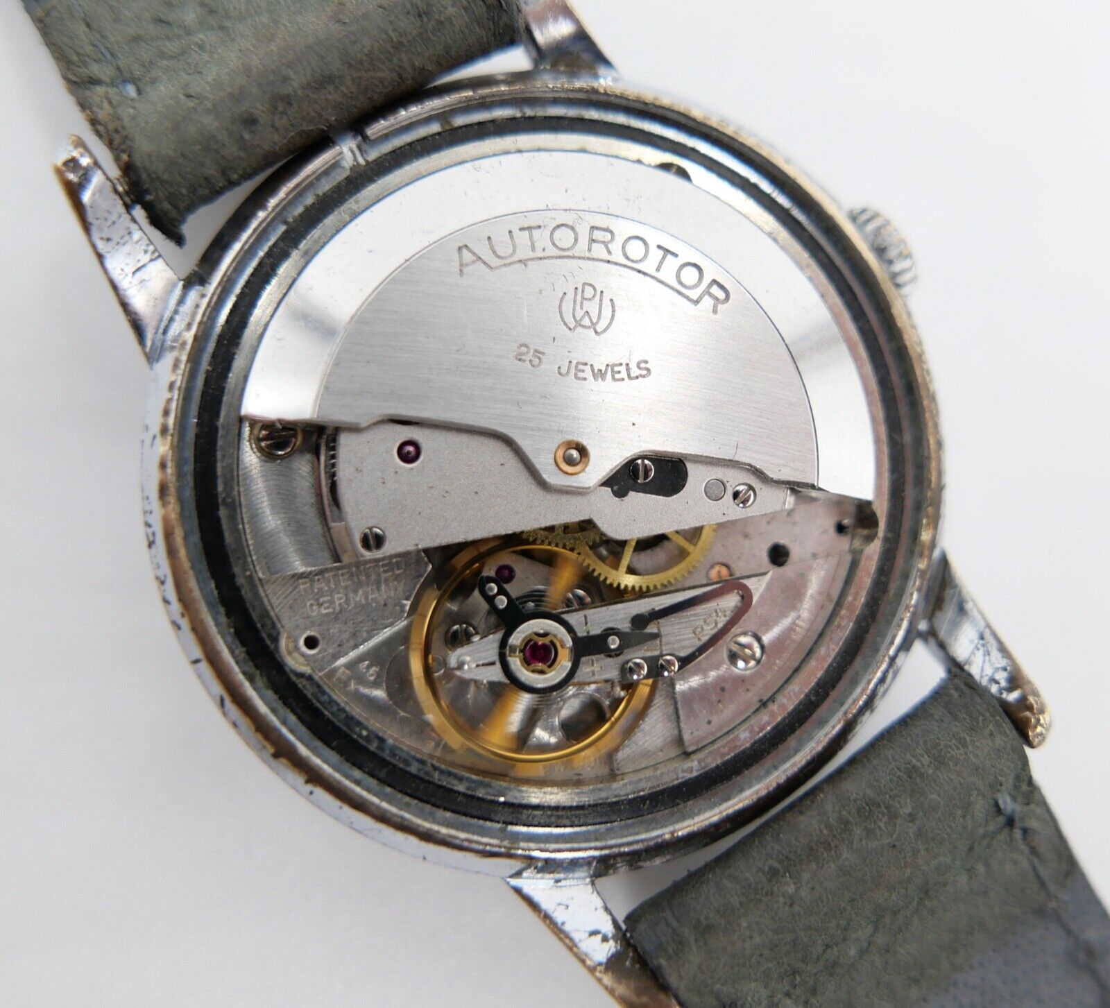 EXQUISIT AUTOROTOR PUW 590 Automatic Ø 34 mm Hüttenwerk Oberhausen 25 Jahre 1959 - Antikhandel-Stuttgart