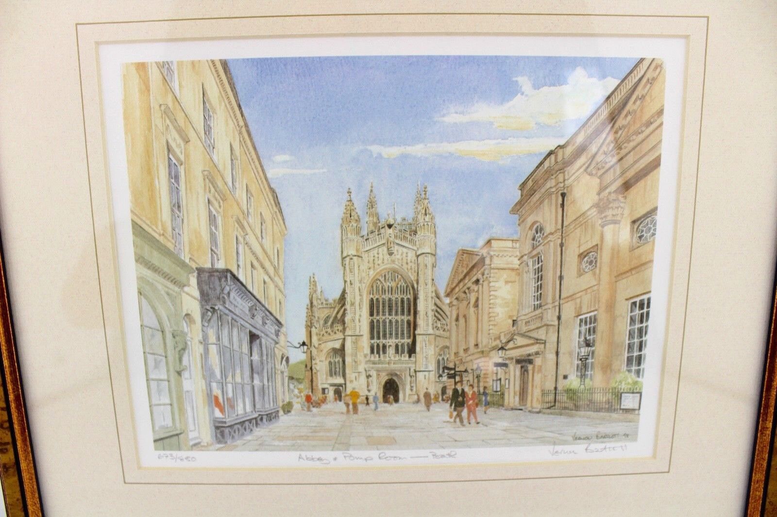 Aquarell Vernon Bartlett 98 " The Pump Room Bath " 673/850 Charterhouse Edition - Antikhandel-Stuttgart