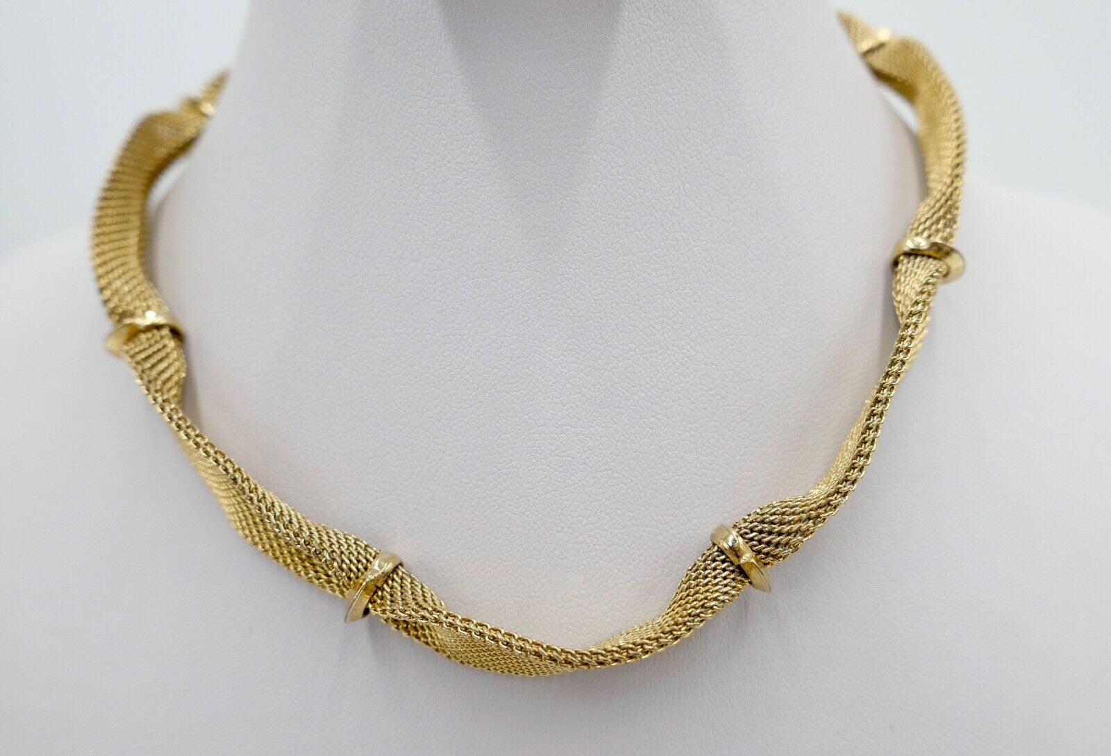 1958 Designer Damen Collier / Kette vergoldet GROSSE für DIOR 39cm - Antikhandel-Stuttgart