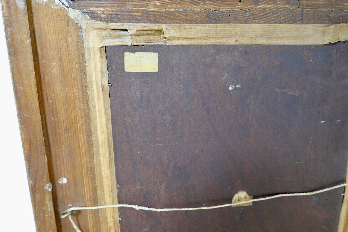 antikes Gemälde Berghütte Landschaft Öl Holz Prunkrahmen 51x42cm signiert R99 - Antikhandel-Stuttgart