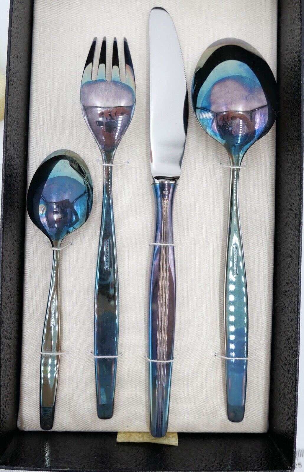 - NEU - OVP 12 Teile AUERHAHN LARISSA EXQUISIT Gold Dekor 90er Silber vergoldet - Antikhandel-Stuttgart