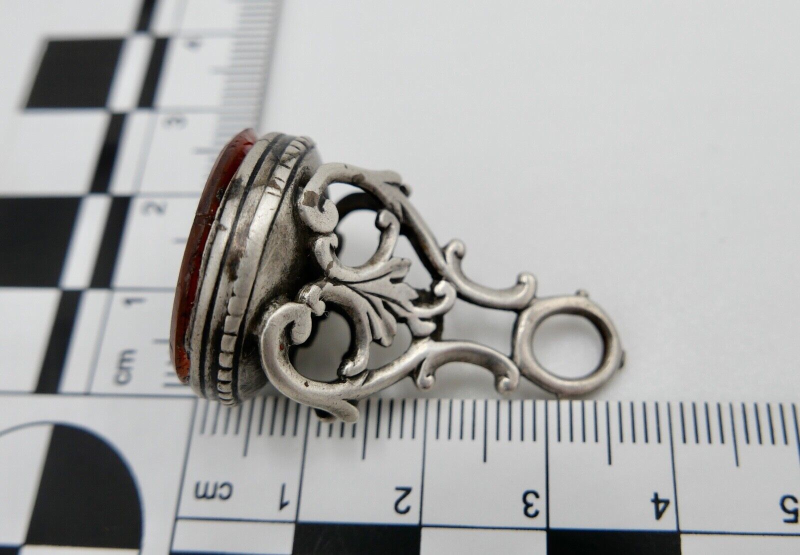 Antike Petschaft Siegel Wappen um 1800 Karneol Silber Adlig 18.-19. Jh - Antikhandel-Stuttgart