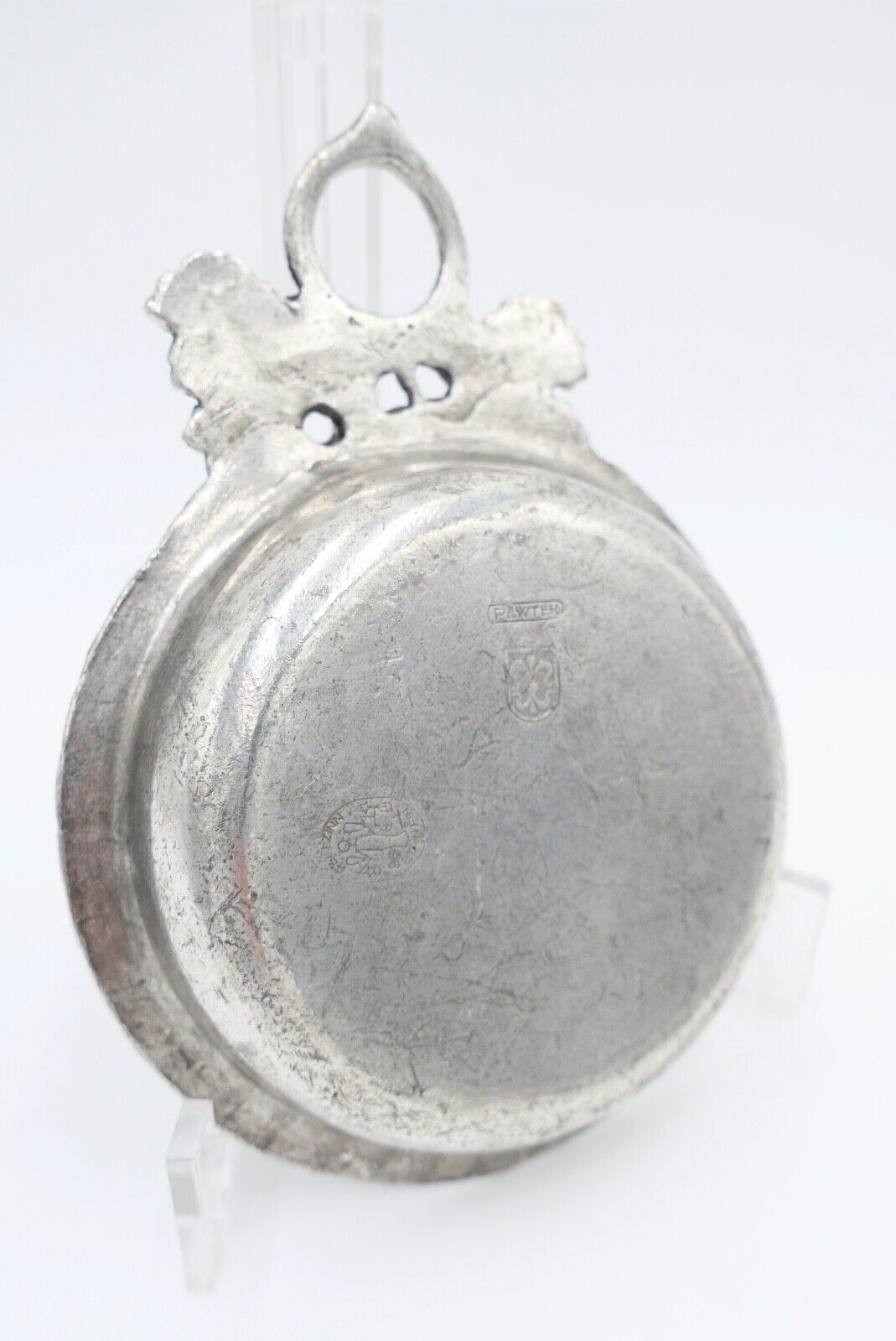 antik 1900 Schale Weinverkostungsschale Zinn Tinn Etain Weinreben Motiv - Antikhandel-Stuttgart