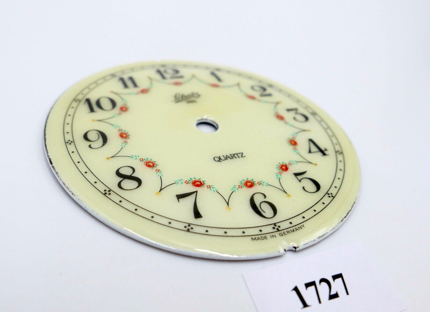 Zifferblatt Ø 102mm NEU Emaille SCHATZ 1881 QUARTZ für Kaminuhr Tischuhr usw. - Antikhandel-Stuttgart