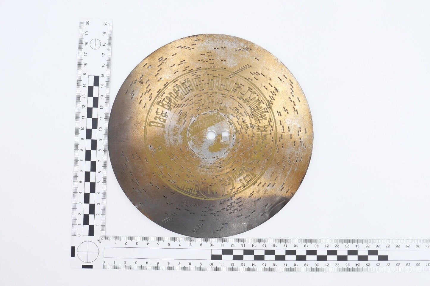 7499 Symphonion Lochplatte Spieluhr Spieldose DAS BIENENHAUS MARSCH Ø 19,5 - Antikhandel-Stuttgart