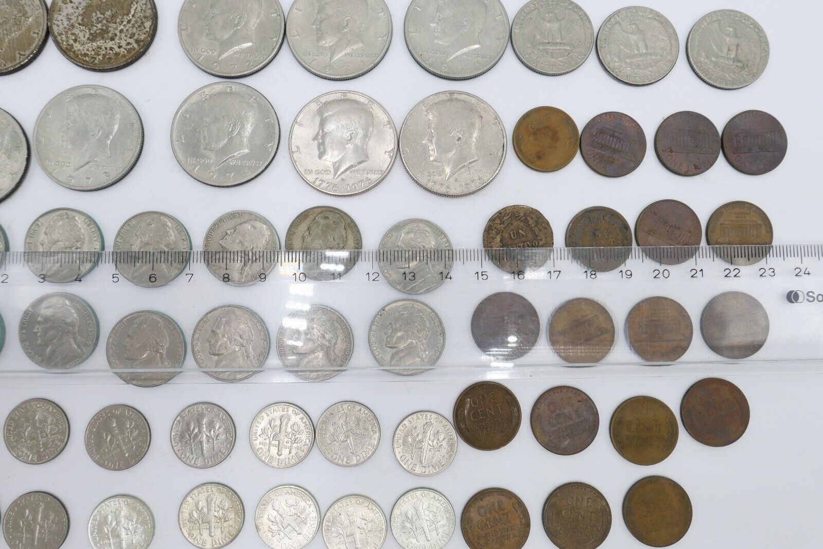 Posten LOT USA Dollar Cent Vereinigte Staaten Kennedy , Liberty etc SILBER - Antikhandel-Stuttgart