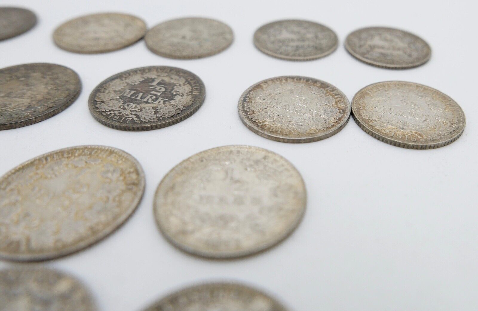 39x 1/2 Mark Jäger 16 / J.16 Silber 1905-1919 ss-stg sehr schön - Stempelglanz - Antikhandel-Stuttgart