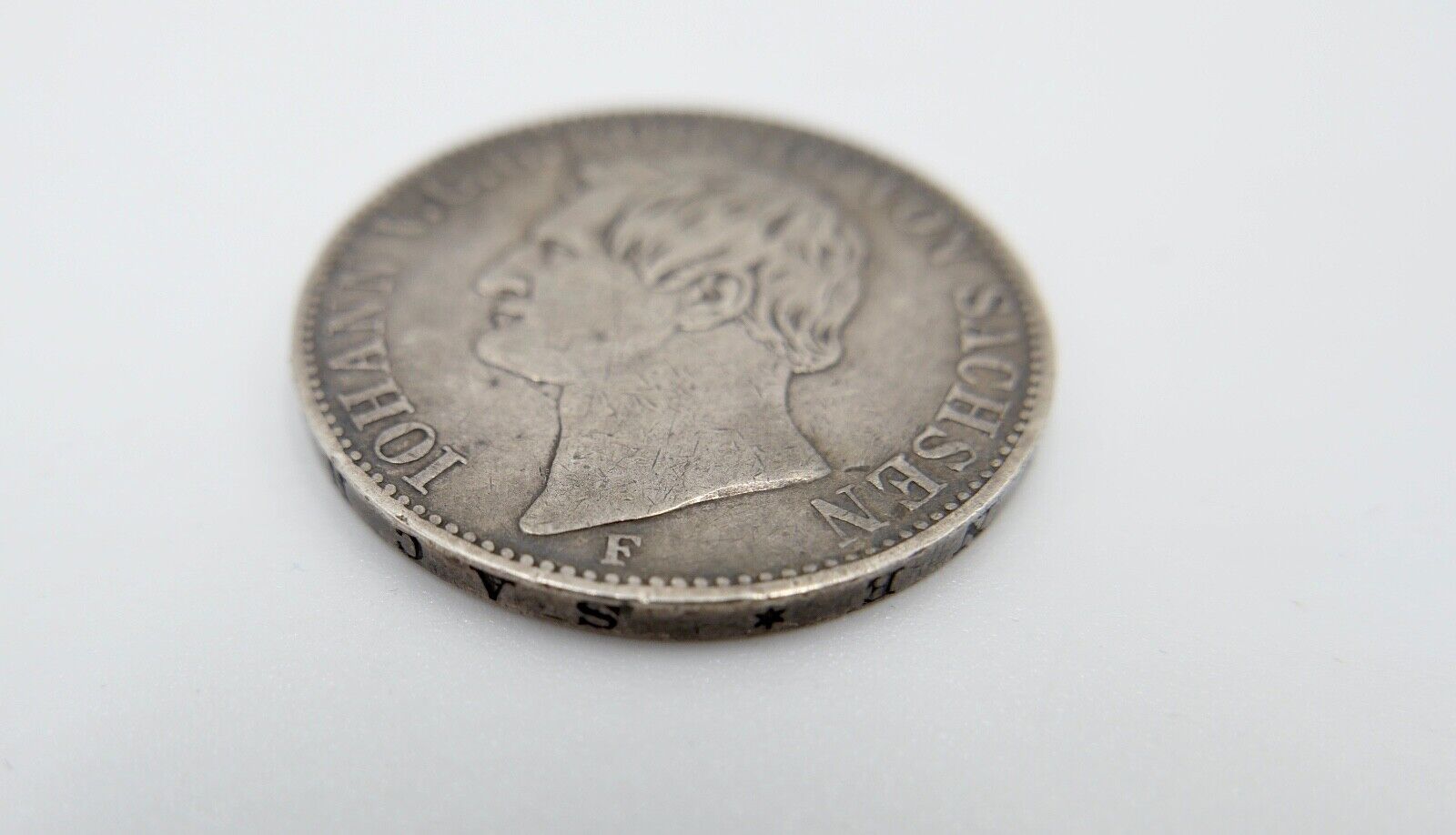 Ein Vereinsthaler XXX Ein Pfund Fein 1857 Silber Johann V.G.G.König von Sachsen - Antikhandel-Stuttgart