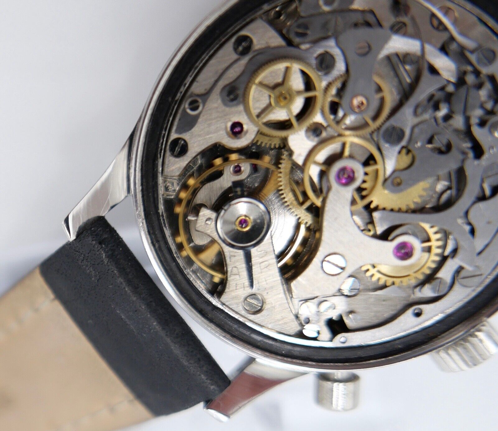 NICOLET WATCH SUPER WATERPROOF Landeron 39 Diver Chronograph 1960er Jahre 38mm - Antikhandel-Stuttgart