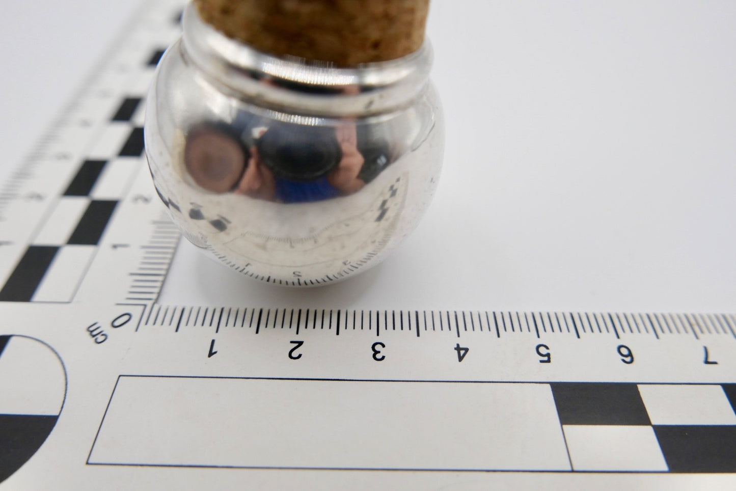 Antiker Silber Flaschenverschluss Flaschenkorken 835 Silber punziert 6 cm WTB