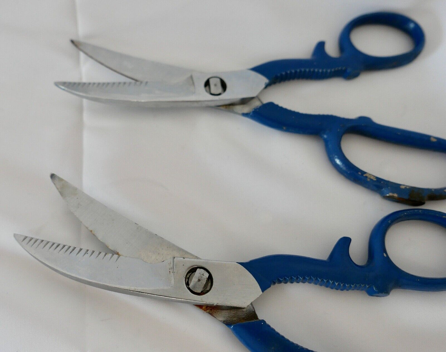 2x Alte Haushaltsschere Küchen Schere Blau Vintage 70er Jahre NEU / Unbenutzt - Antikhandel-Stuttgart