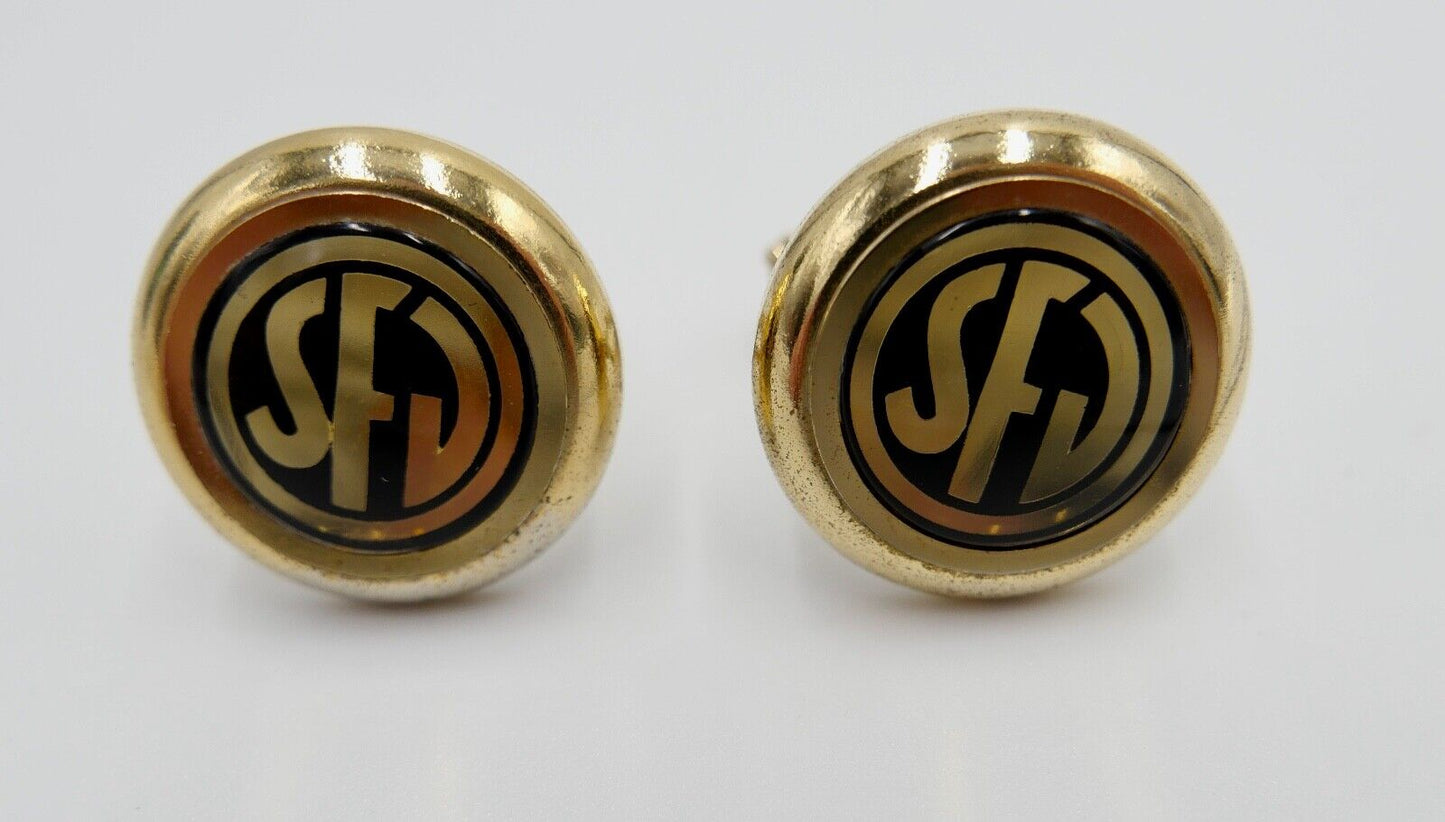PAAR 2 Manschettenknöpfe SFV Süddeutscher Fußball Verband badge Pin cufflinks - Antikhandel-Stuttgart
