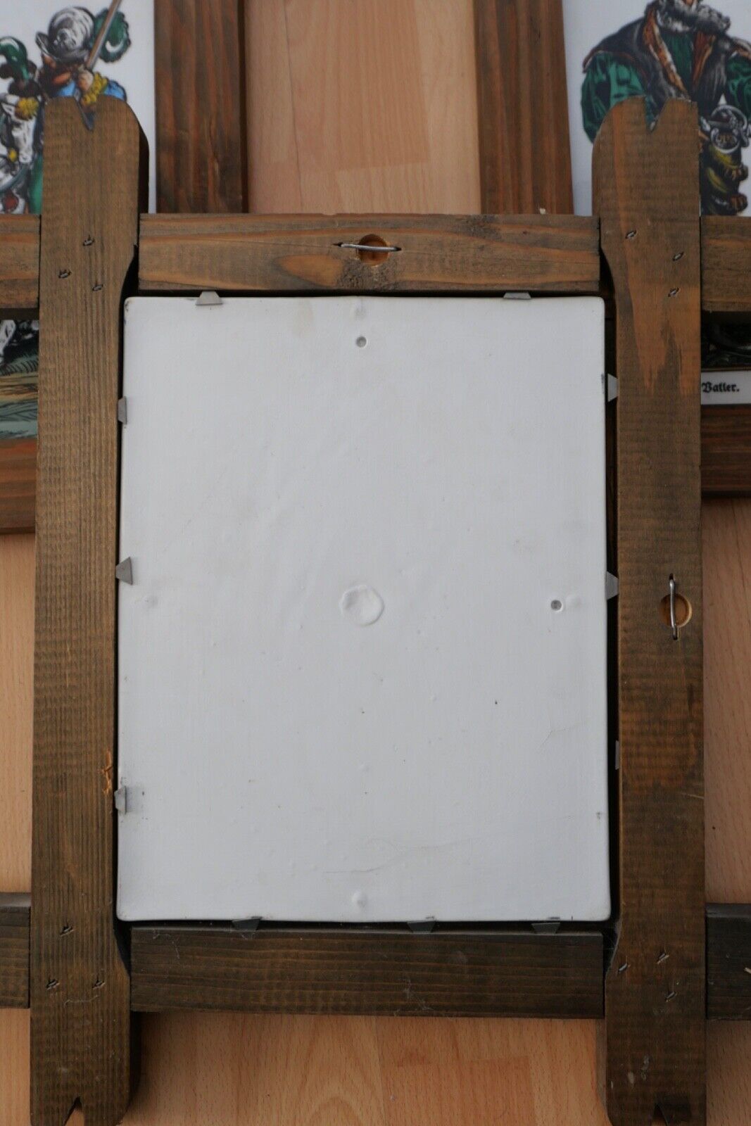 3x Marmor Bilder in Holzrahmen " Stuttgart altes Schloß um 1870 " - Antikhandel-Stuttgart