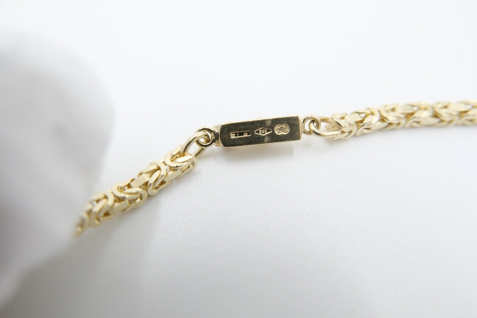 80er Jahre dicke Königskette Gold 585 / 14K Kastenschloss Brav Unoaerre - Antikhandel-Stuttgart