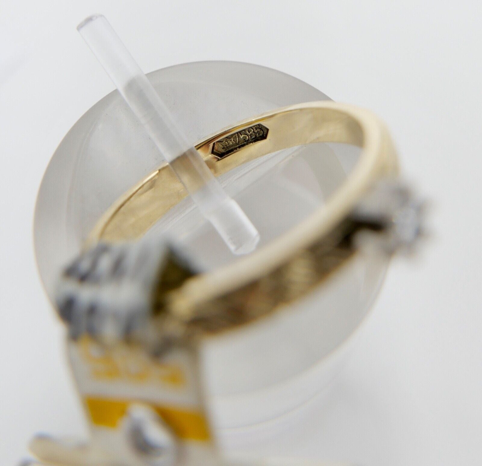 NEU m Etikett 90er Jahre Solitär Ring Gold 585 14K Brillant 0,06 Ct VVS 1 Gr. 53 - Antikhandel-Stuttgart