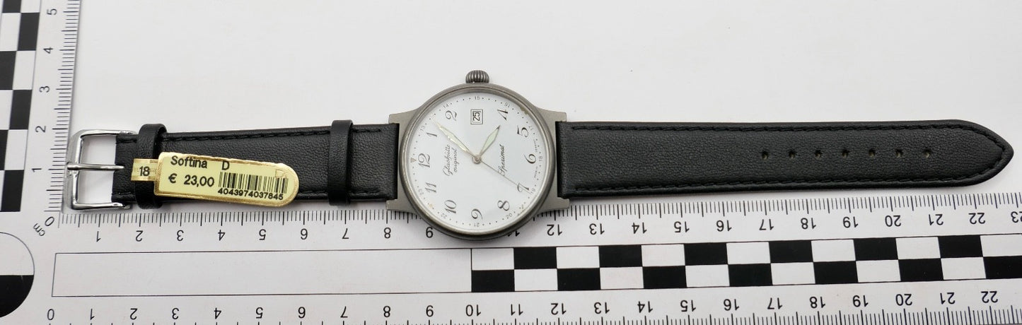 90er Glashütte Spezimat Cal. 10-30 Herrenuhr Automatik weißes Zifferblatt