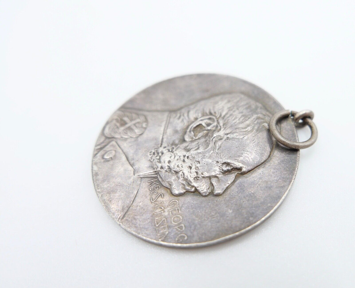 Medaille Bundesschiessen 1904 Chemnitz Lauer Nürnberg Silber 990 Georg KVG Sachs - Antikhandel-Stuttgart