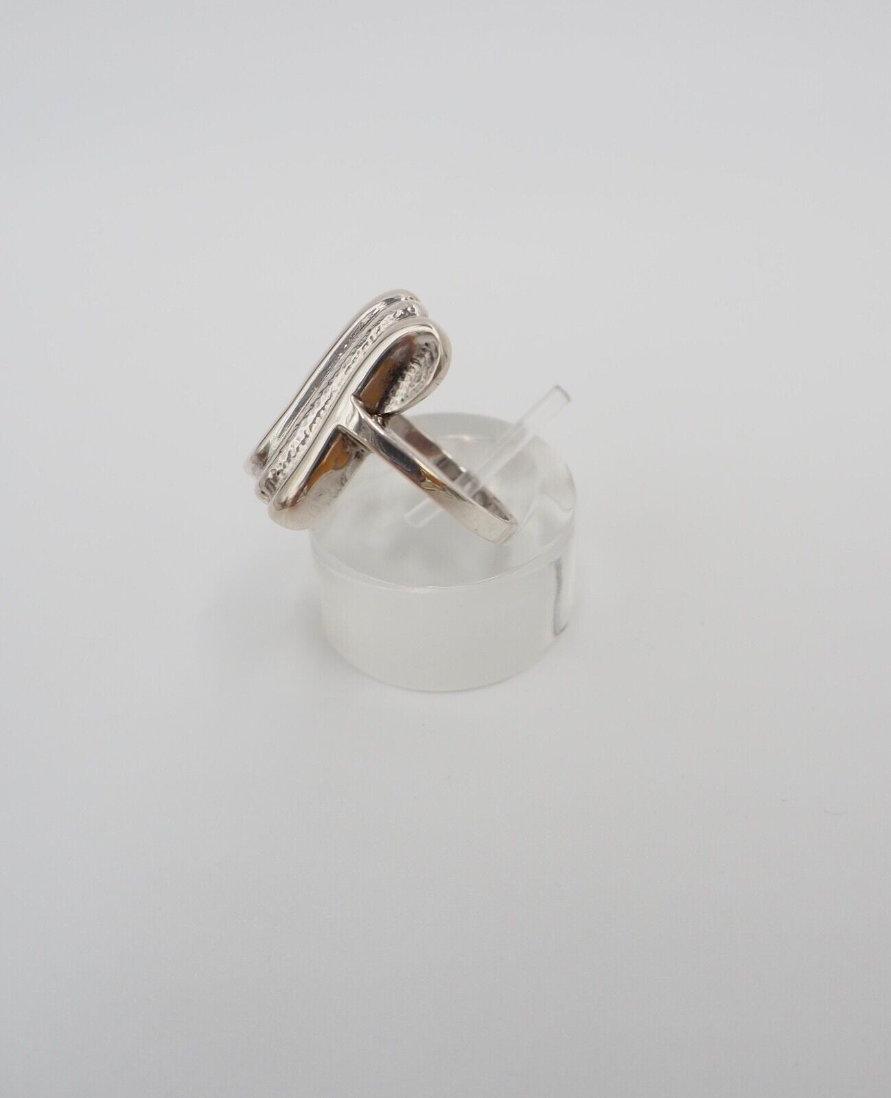 vintage 70er Jahre Wellen Damenring Silber 835 Gr. 57 - Antikhandel-Stuttgart
