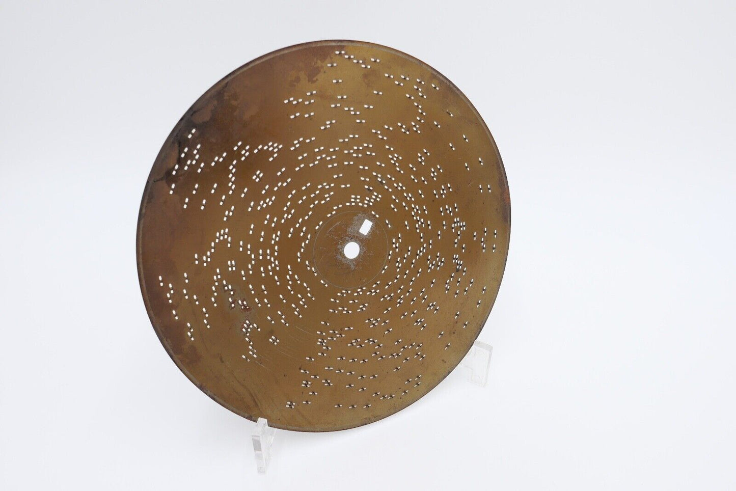 7069 Symphonion Lochplatte Spieluhr Spieldose BLUMEN POLKA Ø 19,5 - Antikhandel-Stuttgart