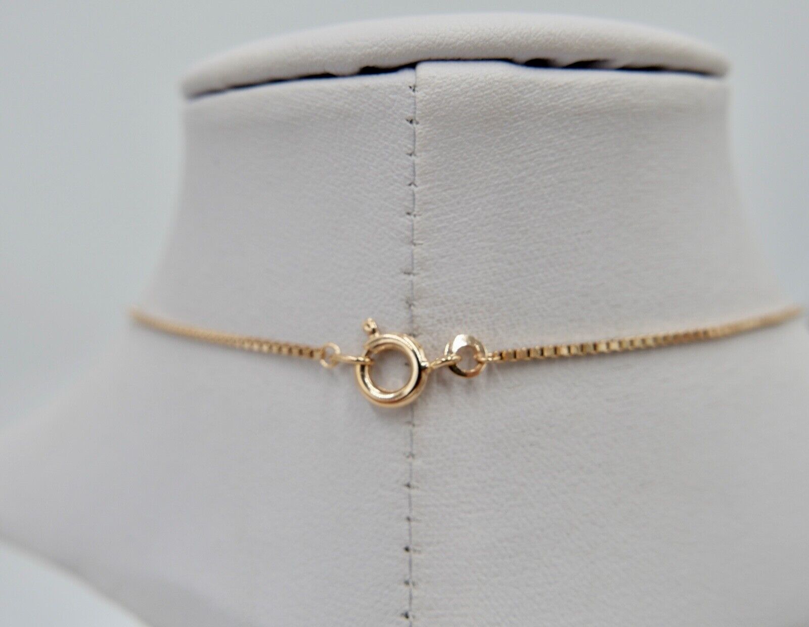 Alte Collier Kette 55cm Rotgold 333 8K Gold mit Granat FBM Venezianerkette - Antikhandel-Stuttgart