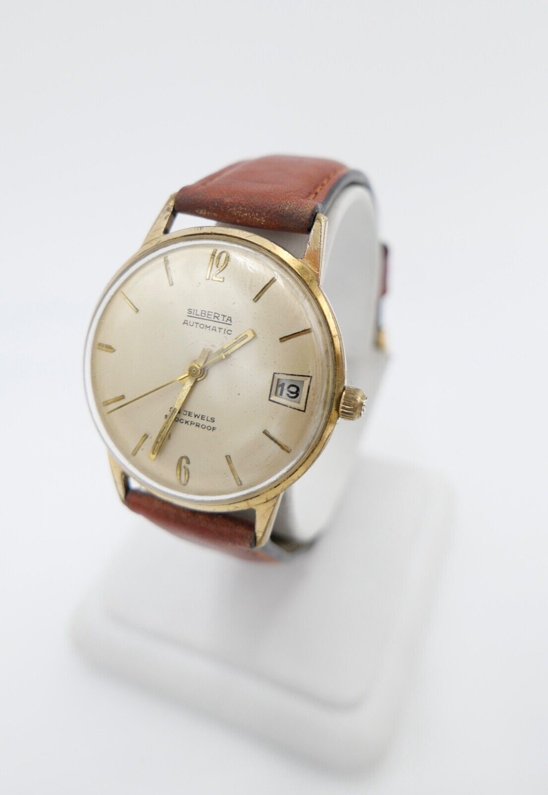 SILBERTA Gold Plated 1970er Jahre Herrenuhr Ø 33 mm Automatic FB197 - Antikhandel-Stuttgart