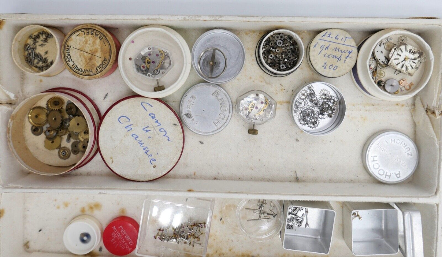 diverse Ersatzteile neu Zubehör Armbanduhren Uhrwerk Uhrmacher Uhr alt antik - Antikhandel-Stuttgart