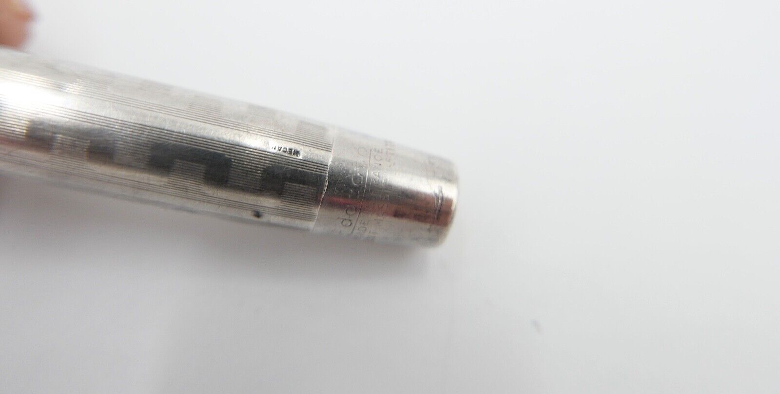 alter Füllfederhalter Sammlerstück Silber EDACOTO Frankreich 585/14 Ct Goldfeder - Antikhandel-Stuttgart