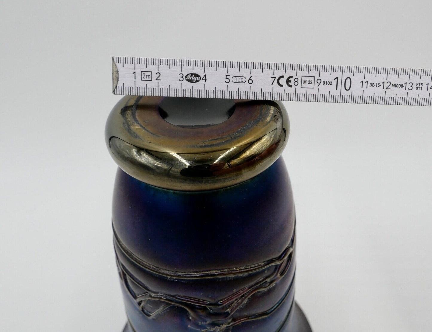 um 1900 Ferdinand von Poschinger Jugendstil Vase Fadendekor antik - Antikhandel-Stuttgart