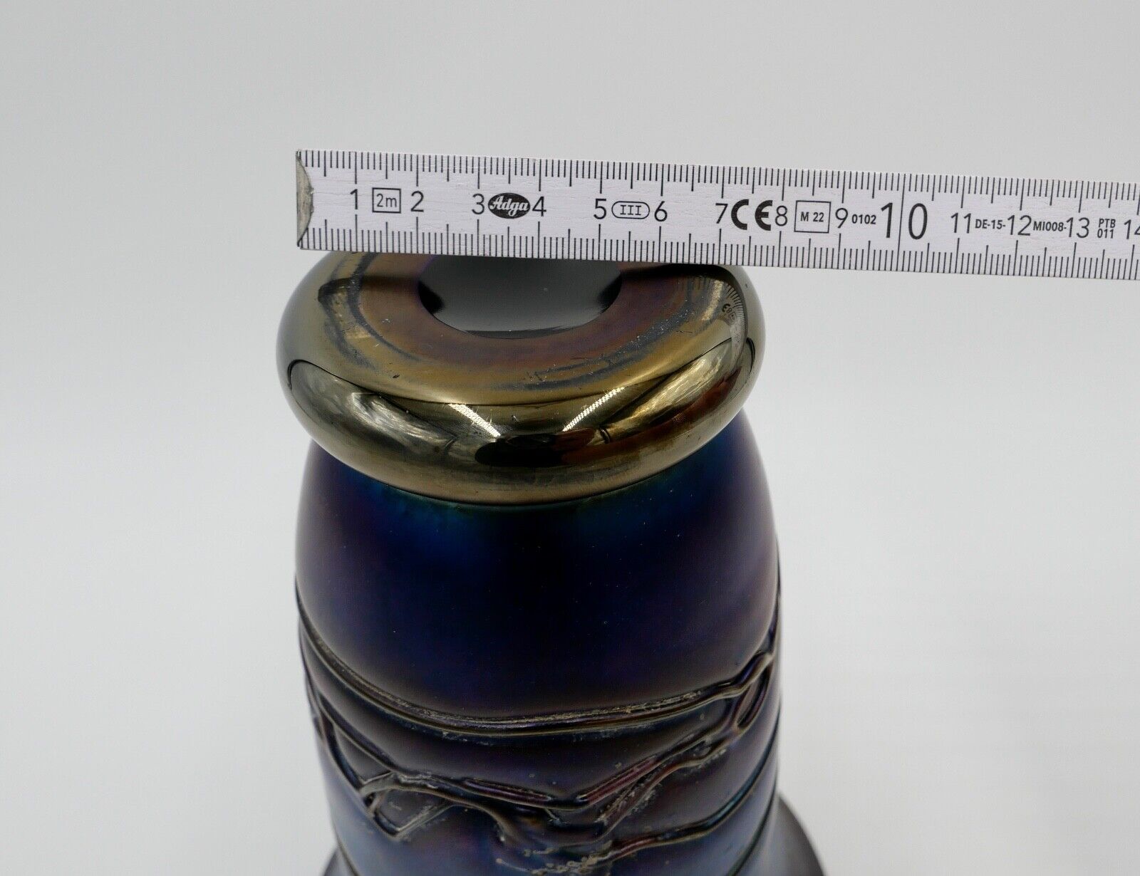 um 1900 Ferdinand von Poschinger Jugendstil Vase Fadendekor antik - Antikhandel-Stuttgart