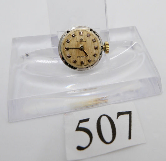 LÄUFT Bucherer Cal. 2412 Uhrwerk Ziffernblatt Zeiger Krone voll funktionsfähig - Antikhandel-Stuttgart