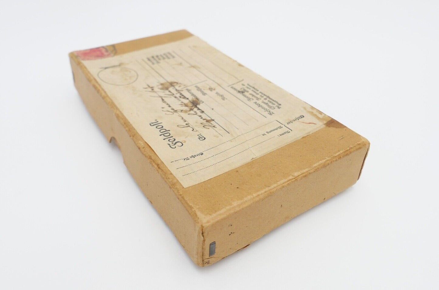 Schachtel für Feldpost mit Briefmarke Deutsches Reich 19x10x3cm - Antikhandel-Stuttgart