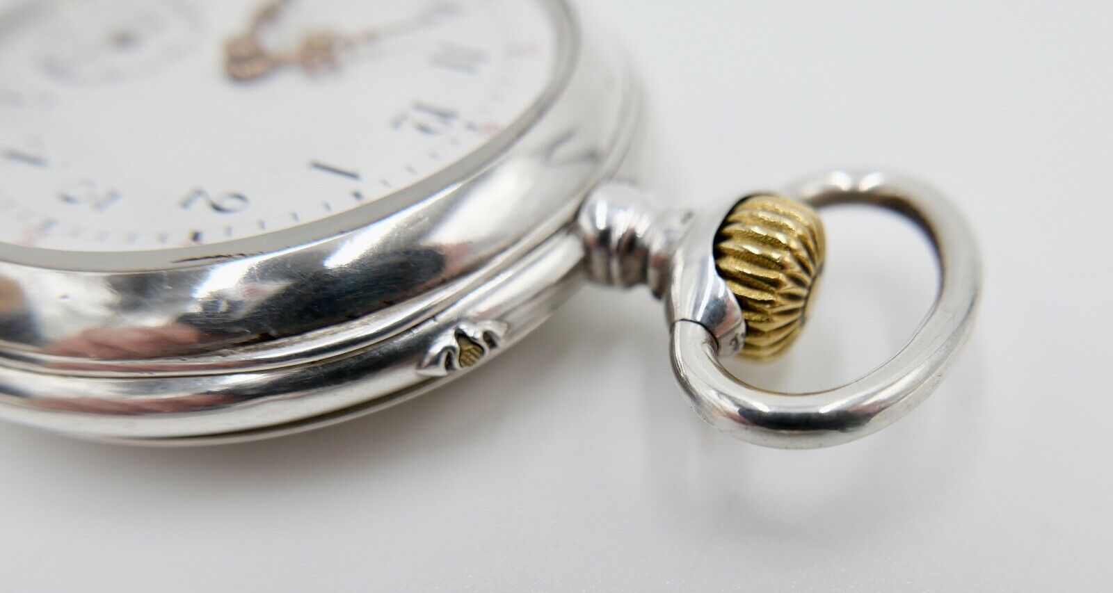 antike IWC Taschenuhr 800 Silber pocket watch Ø 49mm um 1889 - Antikhandel-Stuttgart