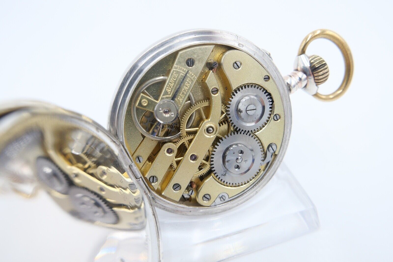 Taschenuhr um 1900 Ø 46mm AM 800 Silber Galonne Schweiz / Deutschland - Antikhandel-Stuttgart