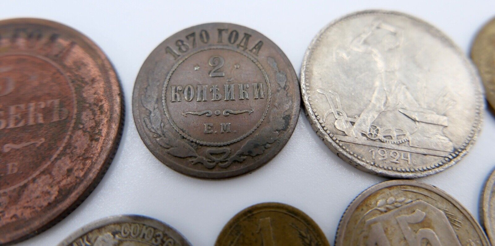 Posten Lot Konvolut Münzen Russland UDSSR KOPEKE 1870-1961 Silber - Antikhandel-Stuttgart