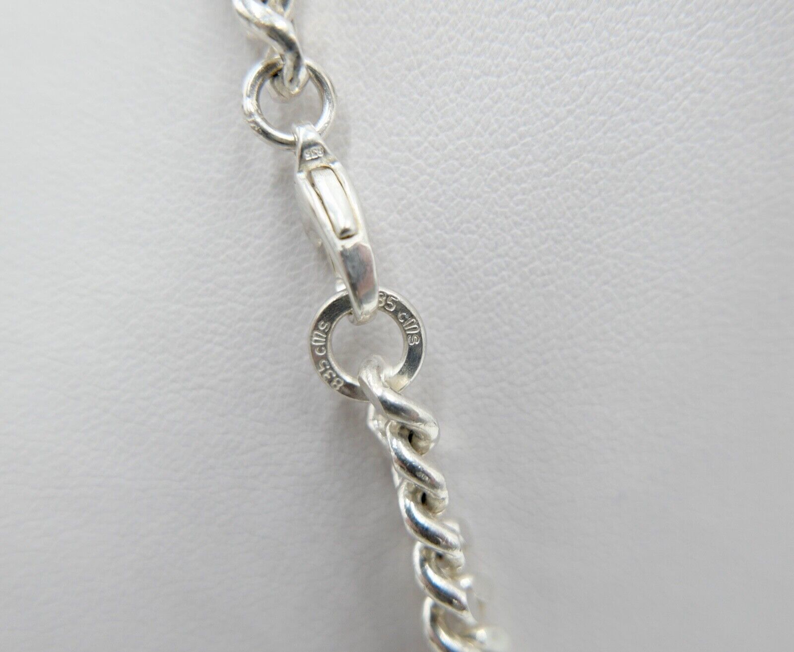 80er Massive Herren Panzerkette CMS 835 Silber Kette 51 cm 49,8 Gr Silver - Antikhandel-Stuttgart