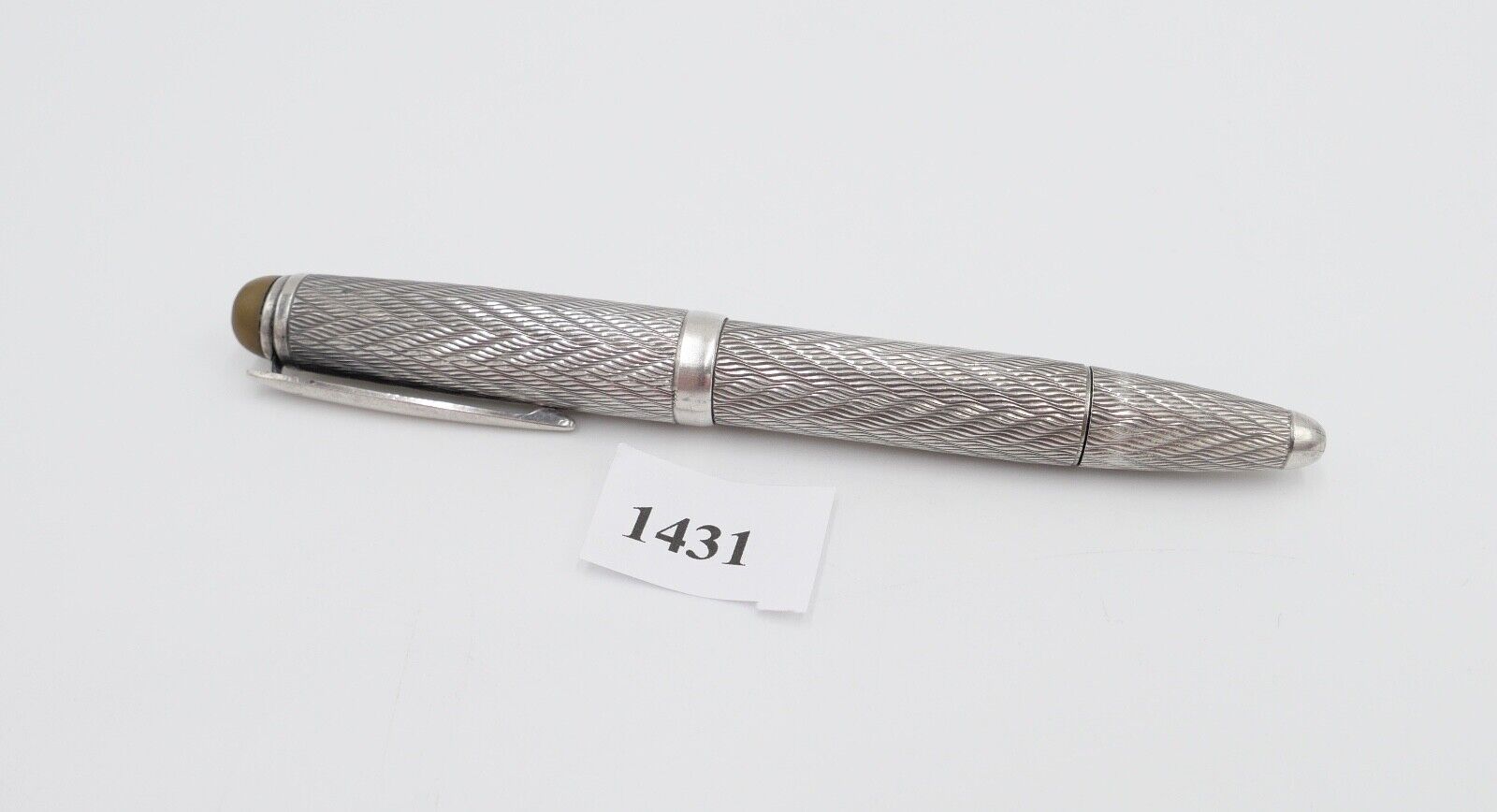 alter Füllfederhalter Sammlerstück um 1930 835 Silber 585 / 14 Ct Goldfeder - Antikhandel-Stuttgart