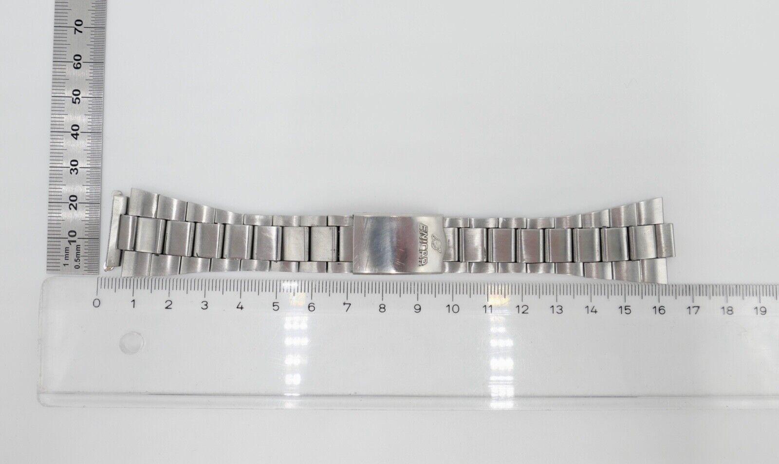 Altes ENICAR Edelstahlband 20 mm Uhrenband Vintage - Antikhandel-Stuttgart