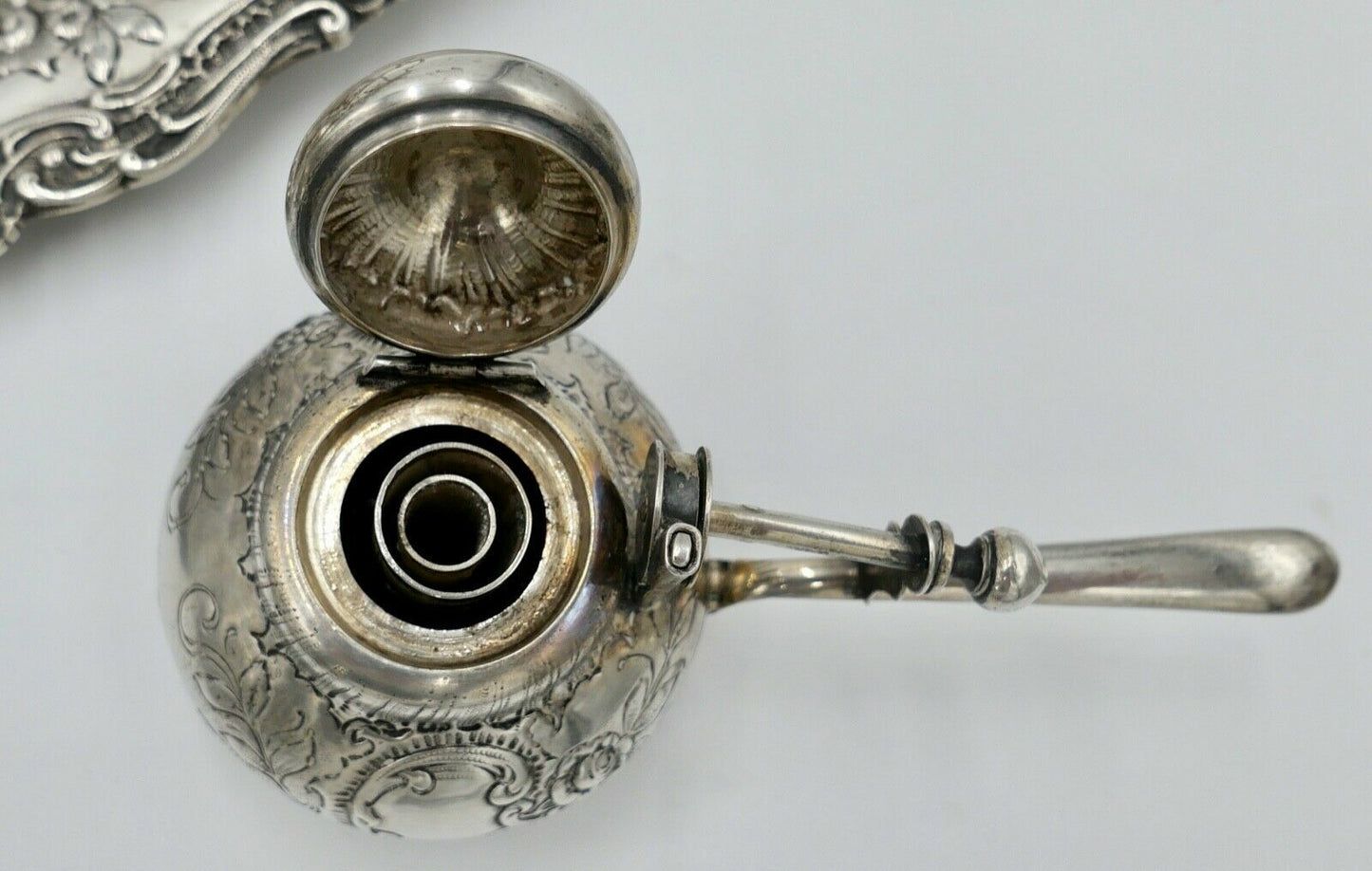 XL Jugendstil Kaffee Tee Service " Friedrich Reusswig Hanau " 800 Silber 6 KG - Antikhandel-Stuttgart